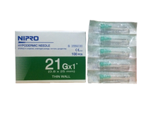 Load image into Gallery viewer, Nipro Hypodermic Needle 21G X 1&quot; (0,8 x 25 mm.) Thin Wall Box 100pcs