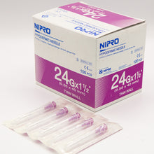 Load image into Gallery viewer, Nipro Hypodermic Needle 24g x1 1/2 Thin Wall 0.55 x 40 mm. Sterile Science lab New