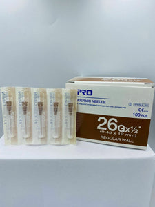 Nipro Hypodermic Needle Wall 26g.x 1/2 Sterile Science Lab Grade A Material 0.45 x 12 mm