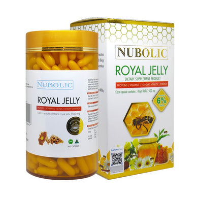 Nubolic Royal Jelly 1500 mg. Helps Sleep, Bouncy Skin Shine Creates Immunity 365 capsules
