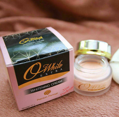 O'White Extra Whitening Facial Cream reducing acne dark spots & wrinkles 20g.