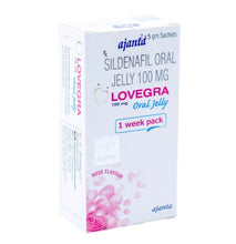 Load image into Gallery viewer, 10X LOVEGRA Oral Jelly Kama-gra Rose 1 Week 100 mg. Low Price New Easy Snap Pack (Rose Flavour)