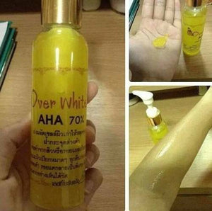 Over White AHA 70% Body Serum Remove Dark Skin Lightening Bleaching Body Skin