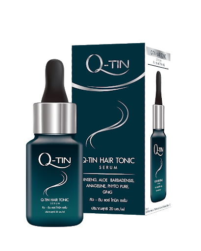 Q-Tin Hair Tonic Serum Stimulate Hair Growth Strong Roots Beard Eyebrows 20 ml