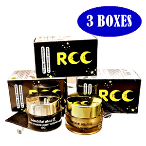 RCC Night Cream Repairing Whitening Reduce Acne Marks Skin Tightening Set 3 Box