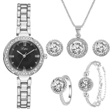 Load image into Gallery viewer, Lvpai Luxury Watch For Women 6pcs Set Bracelet Necklace Earrings Rings Elegant