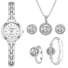 Load image into Gallery viewer, Lvpai Luxury Watch For Women 6pcs Set Bracelet Necklace Earrings Rings Elegant