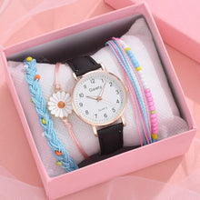 Load image into Gallery viewer, Gaiety Brand 5pcs Set Women Watch Bracelet Set Pink Girls Watch Fashion Leather Lovely Ladies Quartz Clock Reloj