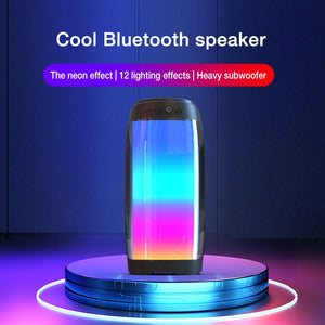 SitopWear Bluetooth Speaker Full Screen 3D Colorful LED Light Portable HiFi Speaker