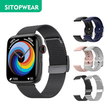 Load image into Gallery viewer, 2022 NEW Smartwatch Stainless Steel Band Smart Watch Men Bracelet Bluetooth Calls Wireless Charging 44mm Strap