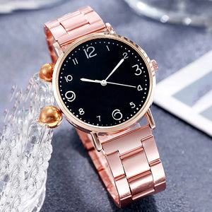Fashion Luxury Simple Steel Band Watch Ladies Big Dial Quartz Clock Bracelet 2022 New