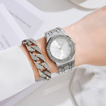 Load image into Gallery viewer, Ladies Watch 2022 New Fashion Luxury Simple Diamond Steel Band Watch Ladies Big Dial