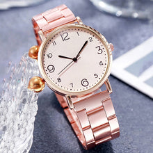 Load image into Gallery viewer, Fashion Luxury Simple Steel Band Watch Ladies Big Dial Quartz Clock Bracelet 2022 New
