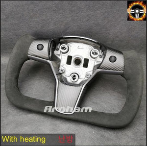 Aroham Yoke Steering Wheel For Tesla Model Y Model 3 2017 2018 2019 2020 2021 Heating or No heating Hot Sale