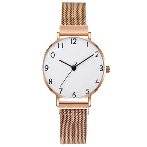 Luxury Belt Simple Casual Ladies Quartz Watch Elegant Fashion Ladies Bracelet Watch Set Reloj Mujer