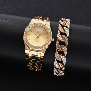 Ladies Watch 2022 New Fashion Luxury Simple Diamond Steel Band Watch Ladies Big Dial