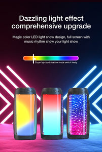 SitopWear Bluetooth Speaker Full Screen 3D Colorful LED Light Portable HiFi Speaker