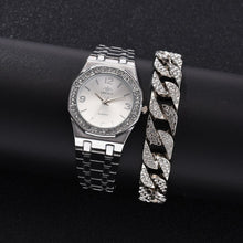 Load image into Gallery viewer, Ladies Watch 2022 New Fashion Luxury Simple Diamond Steel Band Watch Ladies Big Dial