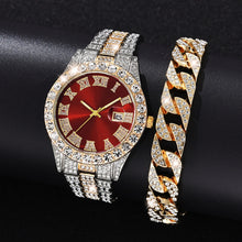 Load image into Gallery viewer, Relogio Masculino Men&#39;s Watches Bracelet Set Luxury Quartz Watches Stainless Steel Diamond