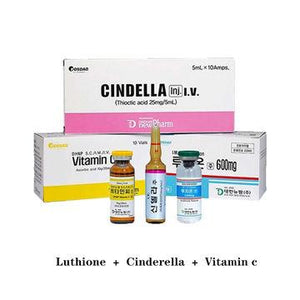 Hot SET CINDELLA WHITENING Luthione 1200 mg. GLUTAX GLUTA GLUTATHIONE SUPER WHITE SKIN VITAMIN C