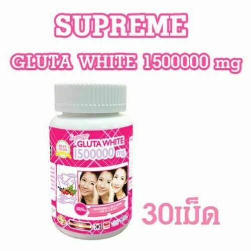 SUPREME GLUTA WHITE 150000MG SUPER WHITENING GLUTATHIONE ANTI-AGING 60 capsules