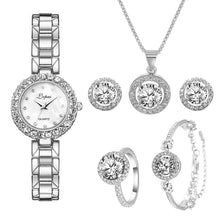 Load image into Gallery viewer, Lvpai Luxury Watch For Women 6pcs Set Bracelet Necklace Earrings Rings Elegant