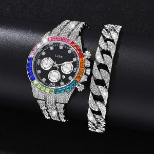 Lvpai Brand Watch Bracelet Set Luxury Women Men Ladies Casual Women Crystal Watches