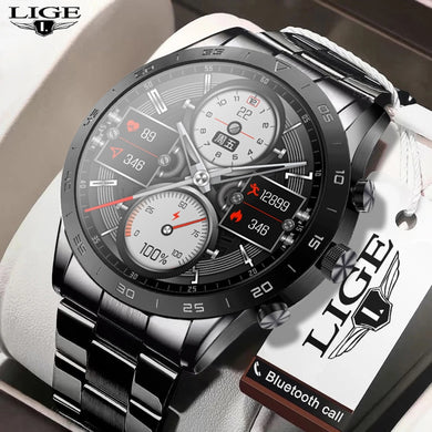 LIGE 2022 New Bluetooth Call Smart Watch Men Sports Clock IP68 Waterproof Heart Rate Monitoring