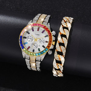 Lvpai Brand Watch Bracelet Set Luxury Women Men Ladies Casual Women Crystal Watches