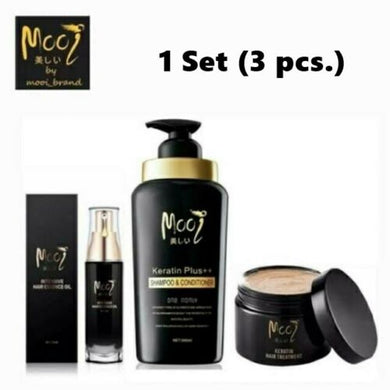 Set Mooi Shampoo&Conditioner+Keratin Hair Treatment+Intensive Hair Essence Oil