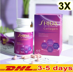 4X Shida Collagen HACP Gluta Q10 Whitening Skin Reduce Wrinkles Dark Spots Bright