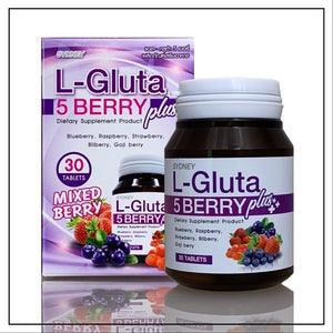 6x Bottles Sydney L-Gluta 5 Berry reduce wrinkles freckles Radiant Anti Aging
