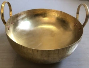 Thai Traditional Wok Brass Pan Home Cooking Food Dessert Katathong Size XL 53cm