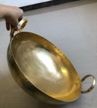 Load image into Gallery viewer, Thai Traditional Wok Brass Pan Home Cooking Food Dessert Katathong Size XL 53cm