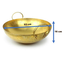 Load image into Gallery viewer, Thai Traditional Wok Brass Pan Home Cooking Food Dessert Katathong Size XL 53cm