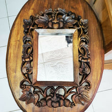 Load image into Gallery viewer, Vintage Style Wooden Mirror Frame Hand Carved Pumklin Wall Mounth Home Decor