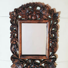 Load image into Gallery viewer, Vintage Style Wooden Mirror Frame Hand Carved Pumklin Wall Mounth Home Decor