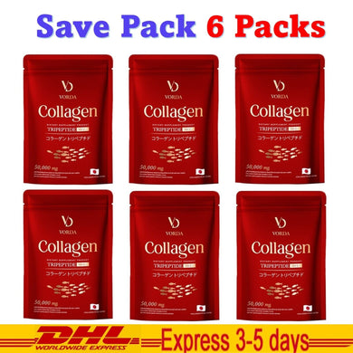 6x Voda Collagen Tripeptide Vit C Plus 50,000 mg From Japan