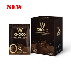 New W Choco By Wink White Dark Cocoa Instant Drink Weight Control 2 Box