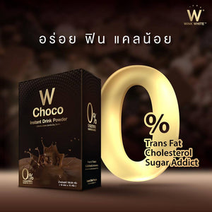 New W Choco By Wink White Dark Cocoa Instant Drink Weight Control 2 Box