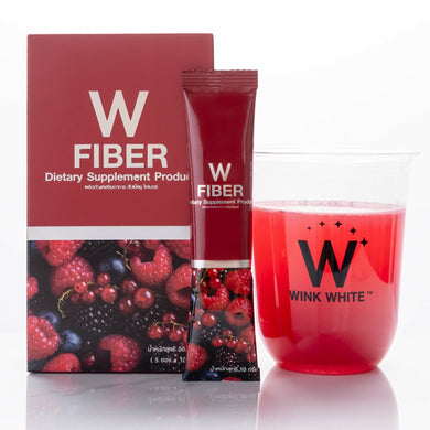 W FIBER Berry by Wink White Mixed Berry Detox Trap fat Weight Control 1 Box