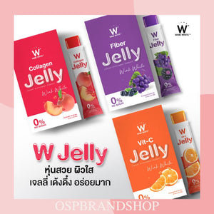 6 X Wink White W Collagen Vit-C Fiber Jelly Dietary Supplement Mix Formula