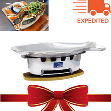 Load image into Gallery viewer, Whole Fish Wood Tray Soup Food Grill Warmer Party Hotpot Shabu Set Seafood