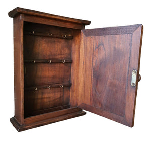 Wooden Keys Box Wall Mounted Hook Hanging Vintage Style Barn Home Decorative