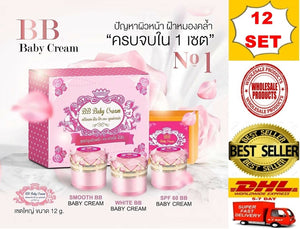 BB Baby Cream Set Pretty Clear Safe Facial Treatment Protect face skin 12g