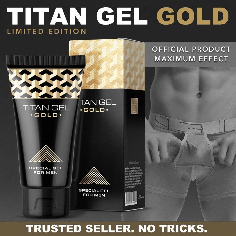 5pcs ORIGINAL Russian Titan Gel Gold 50ml, Increase Penis Enlargement Cream New