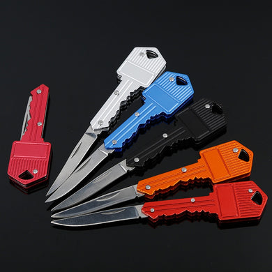 12PC/lot Mini Key folding Pocket Knife 420C Stainless Steel Blade Aluminum Handle EDC Folding Knives