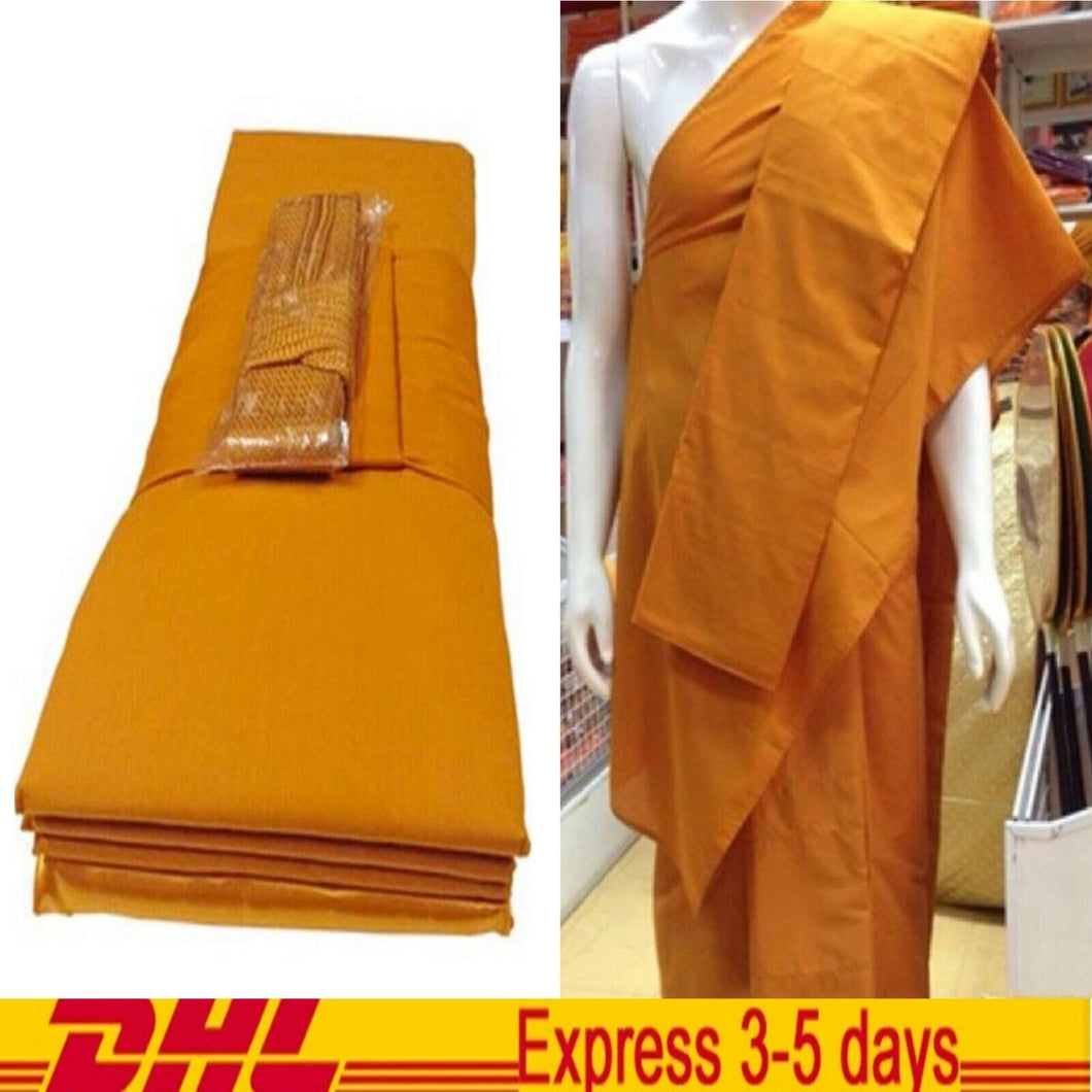 Buddhist Monk Priest Theravada Full Robe Set 7pcs. Large Ordaining Thai Laos