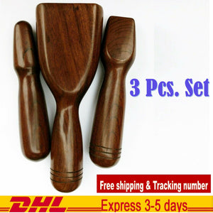 Set 3 Massage Hammer Stick Wooden Tool Set Thai Tok Sen Help Relax Aches & Pain