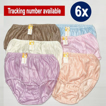 Load image into Gallery viewer, x6 Vintage Nylon Silky Panties Women Knickers Hi Briefs Sissy Underwear Size LL